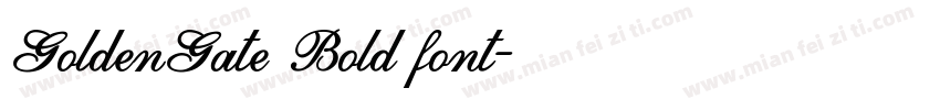 GoldenGate Bold font字体转换
